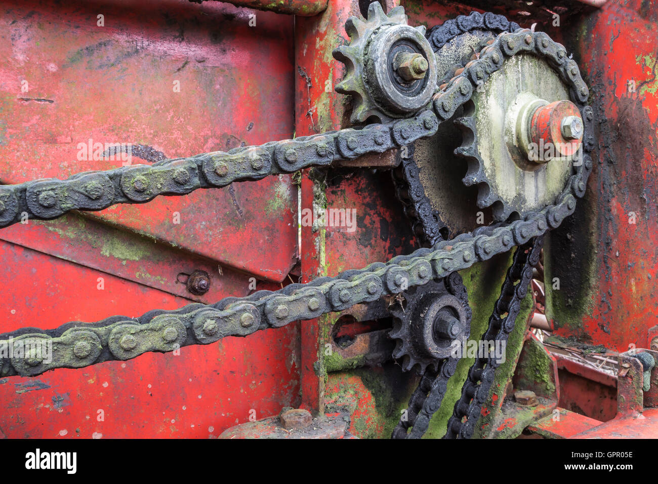 chain driven machinery Stock Photo Alamy