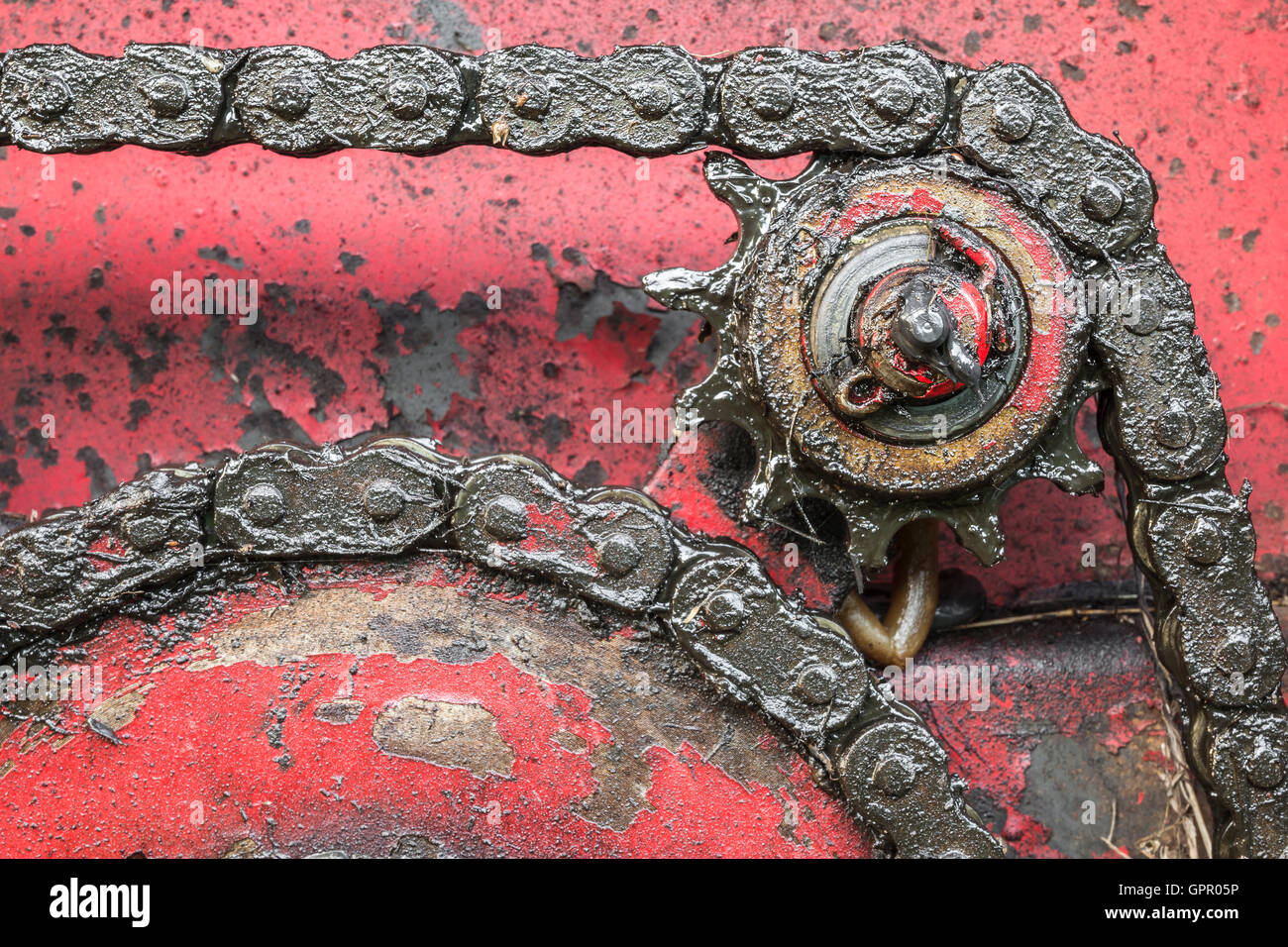 chain driven machinery Stock Photo Alamy