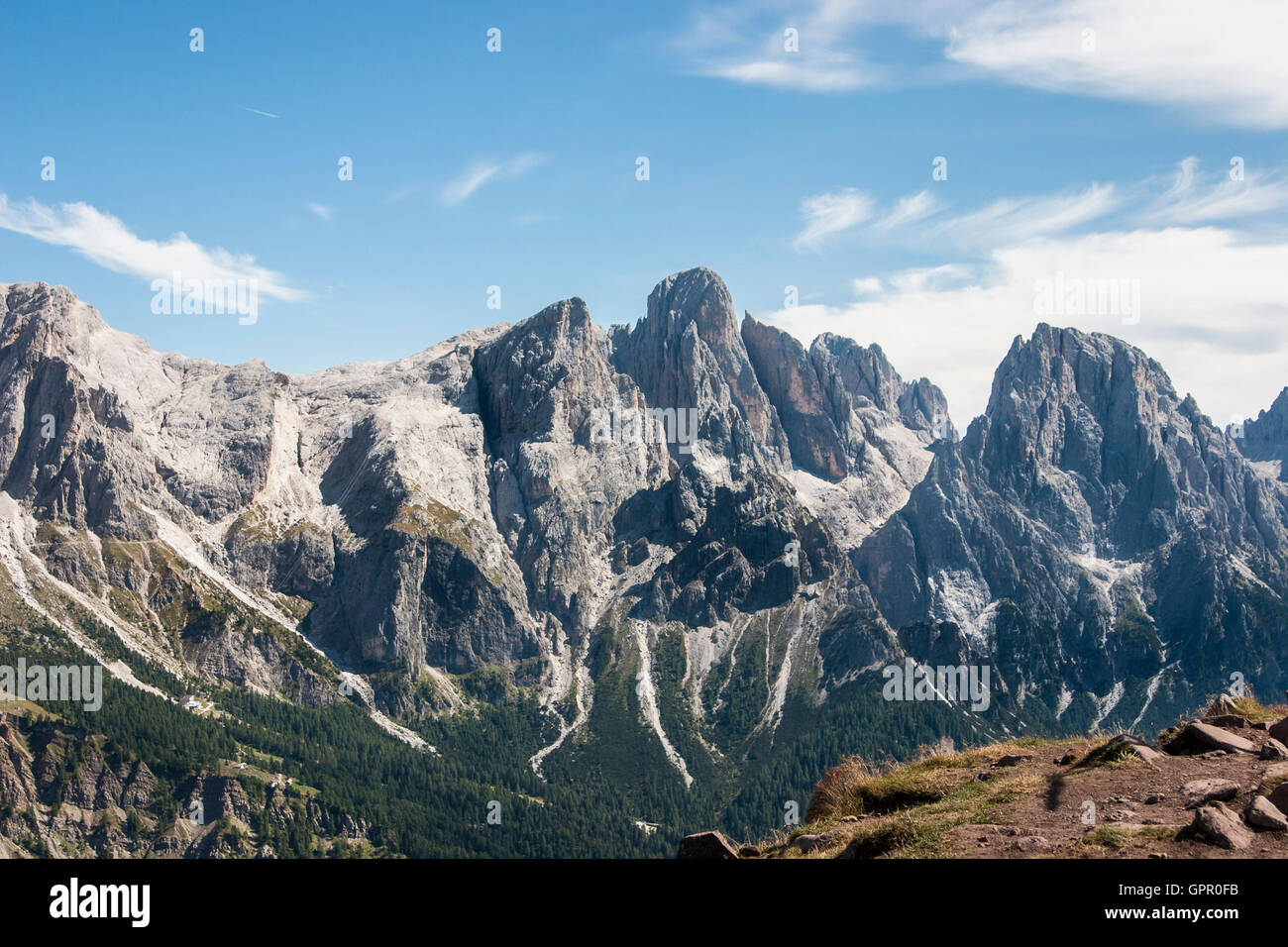 Landscape over the Dolomites Stock Photo - Alamy