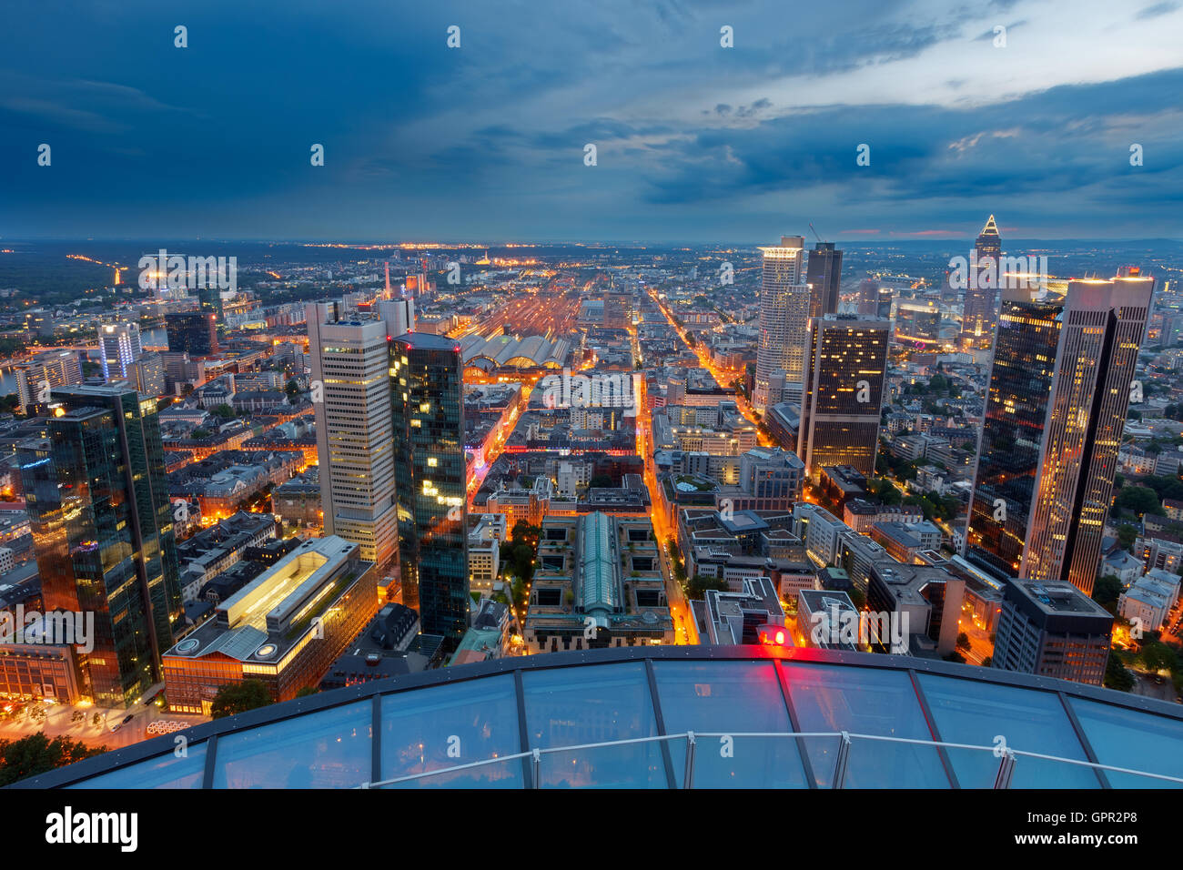 Frankfurt am Main at night Stock Photo - Alamy