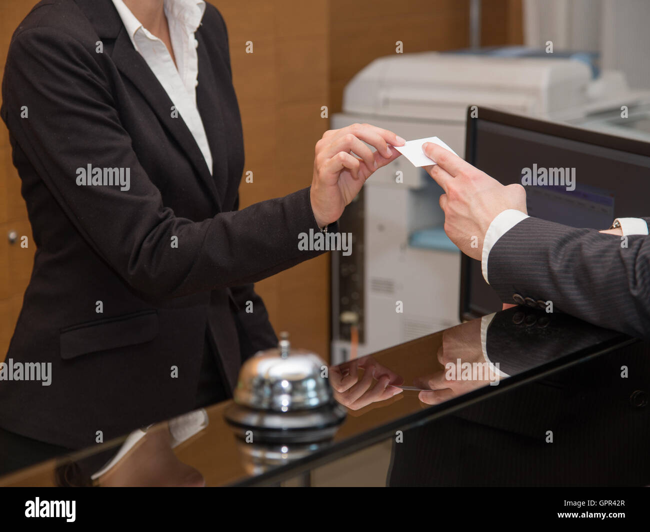 Hotel reception man woman hi-res stock photography and images - Alamy