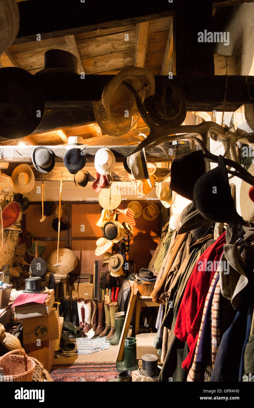 Hats, coats, boots cupboard, store-room Stock Photo