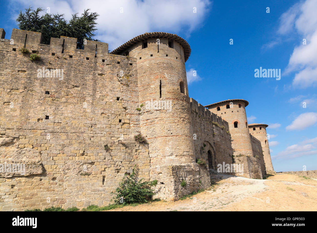 Walled city of Carcassonne Stock Photo - Alamy