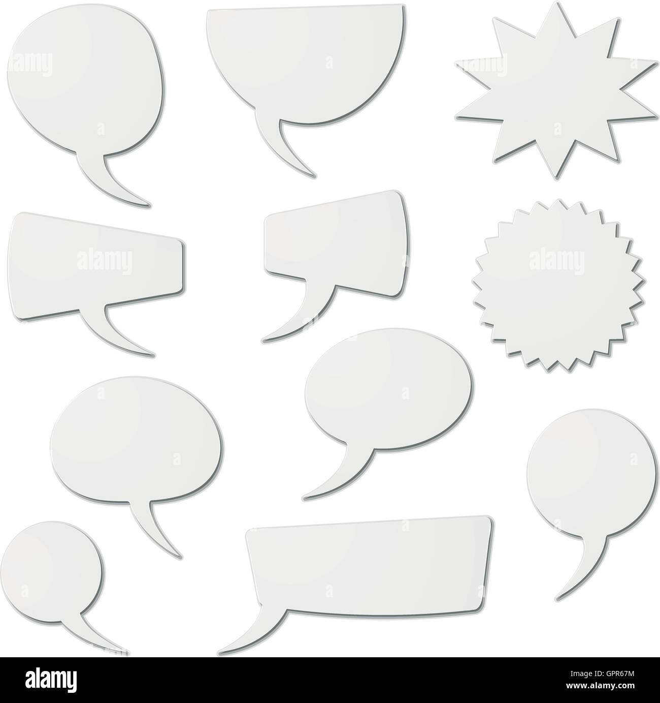 Blank empty white speech Stock Vector Images - Alamy