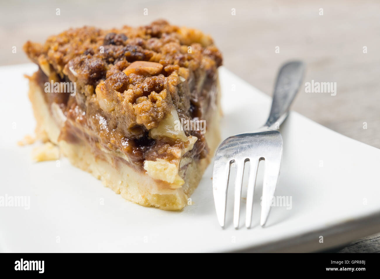 Apple crumble pie Stock Photo