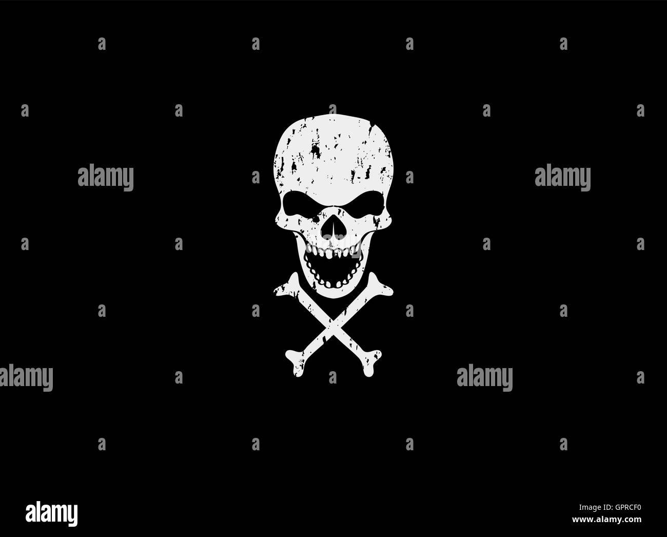 Skull logo design Black and White Stock Photos & Images - Alamy