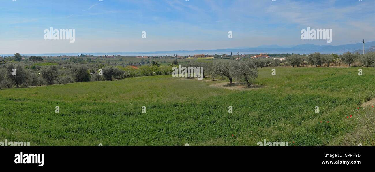 Garda lake view in veneto region Italy Stock Photo