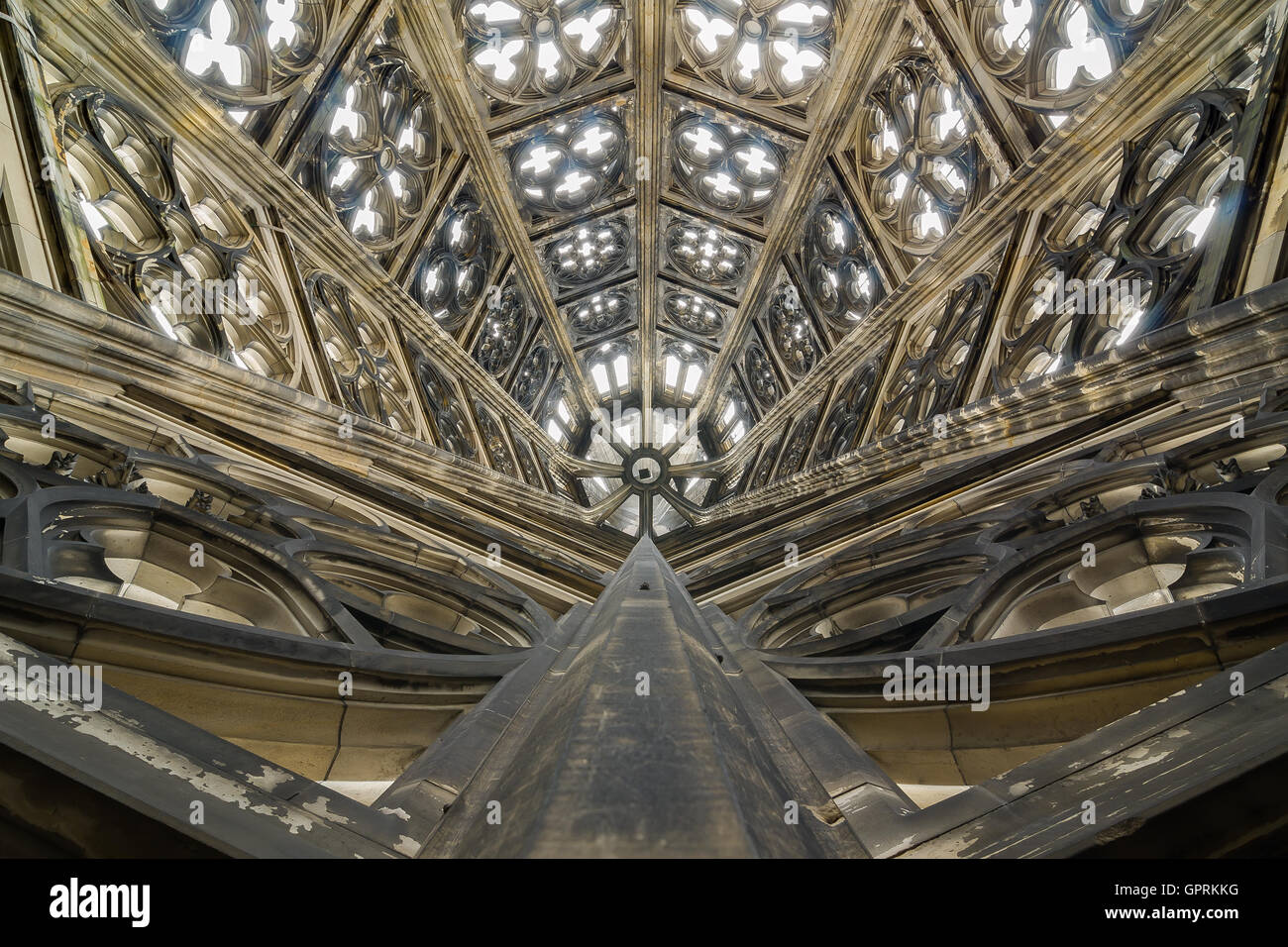 Ceiling of the Roman Catholic Cologne Cathedral, Germany. Stock Photo