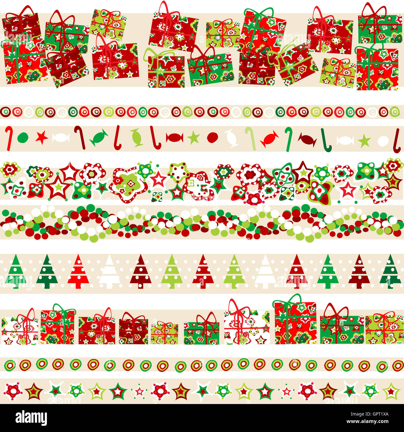 Background with Christmas theme and elements Stock Photo - Alamy