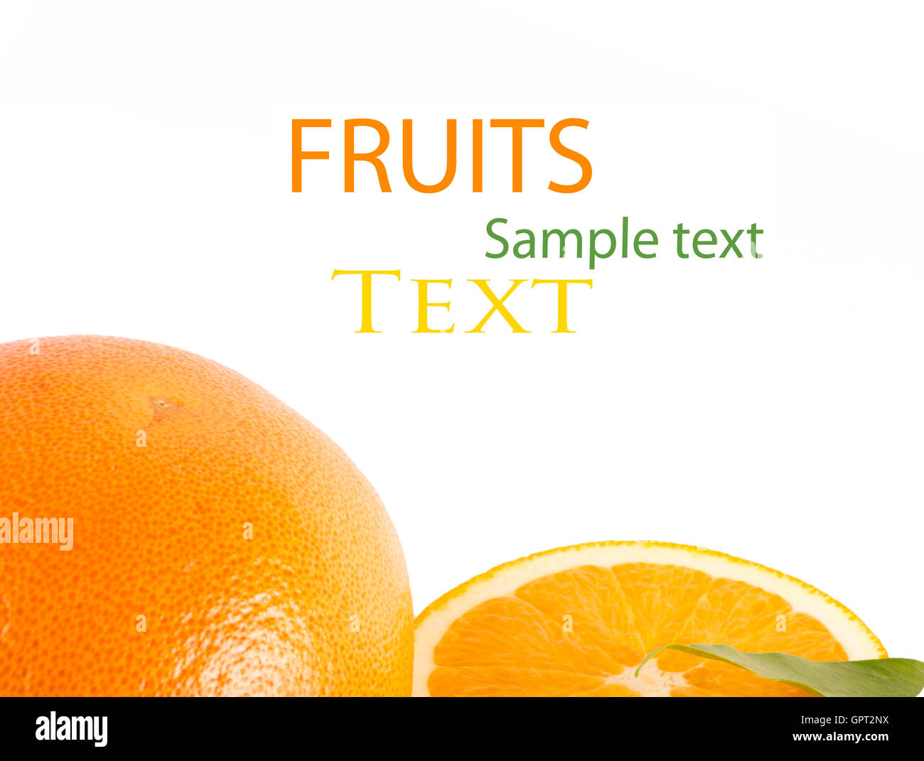 Vitamin c overload stacks of sliced fruit isolated on white stock