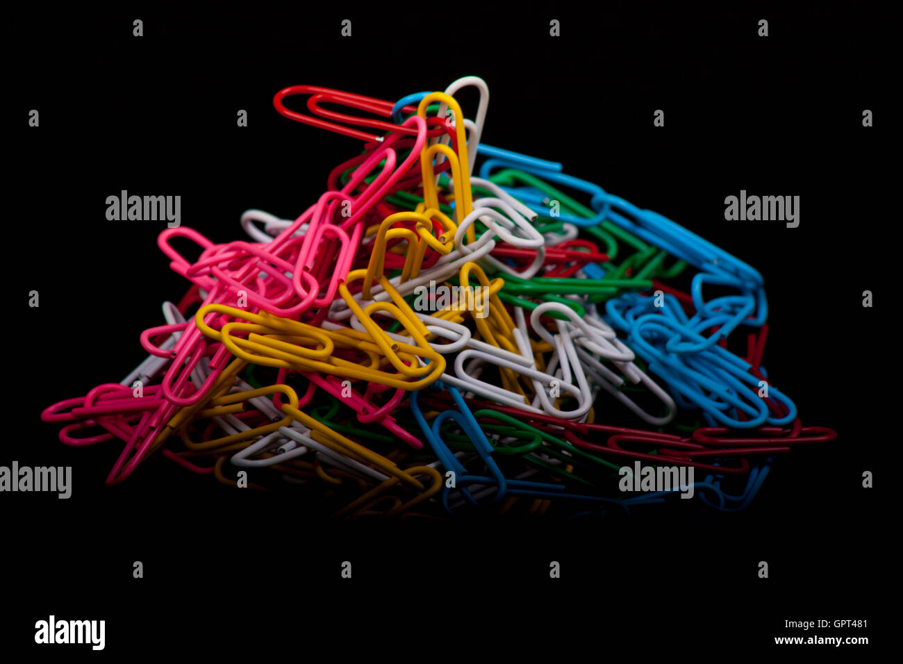 colorfull paper clips Stock Photo