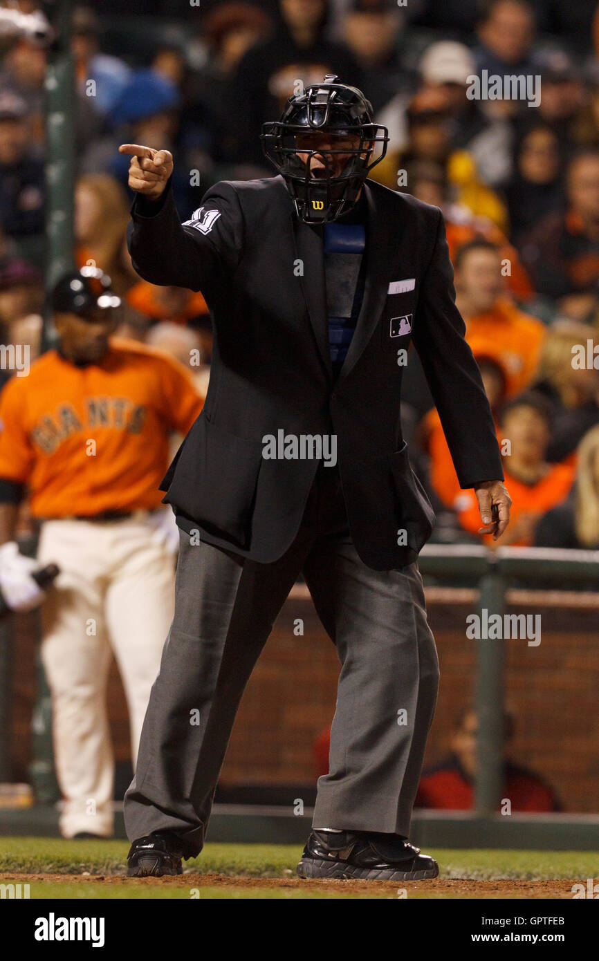 May 6, 2011; San Francisco, CA, USA; Home plate umpire Tony Randazzo