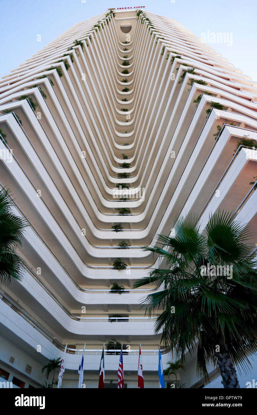 Crown Plaza Hotel balconies in Acapulco, Mexico Stock Photo Alamy