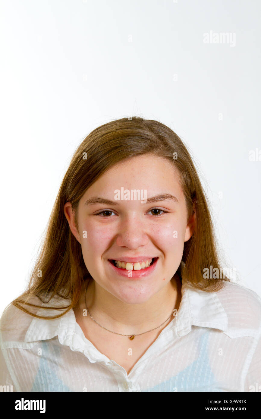 Girl Studio Portrait Stock Photo Alamy