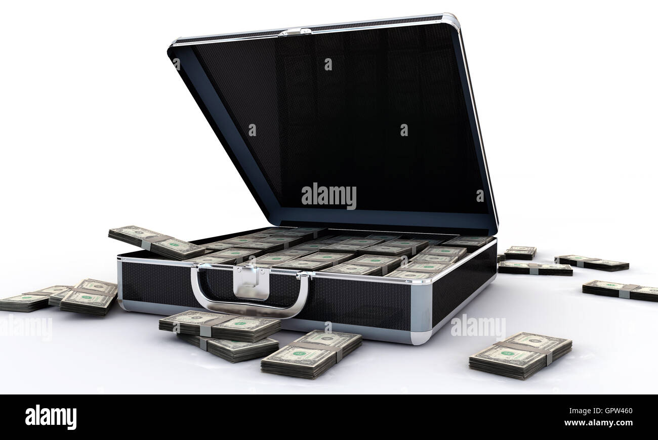 Briefcase full 100 dollar bills hires stock photography and images Alamy