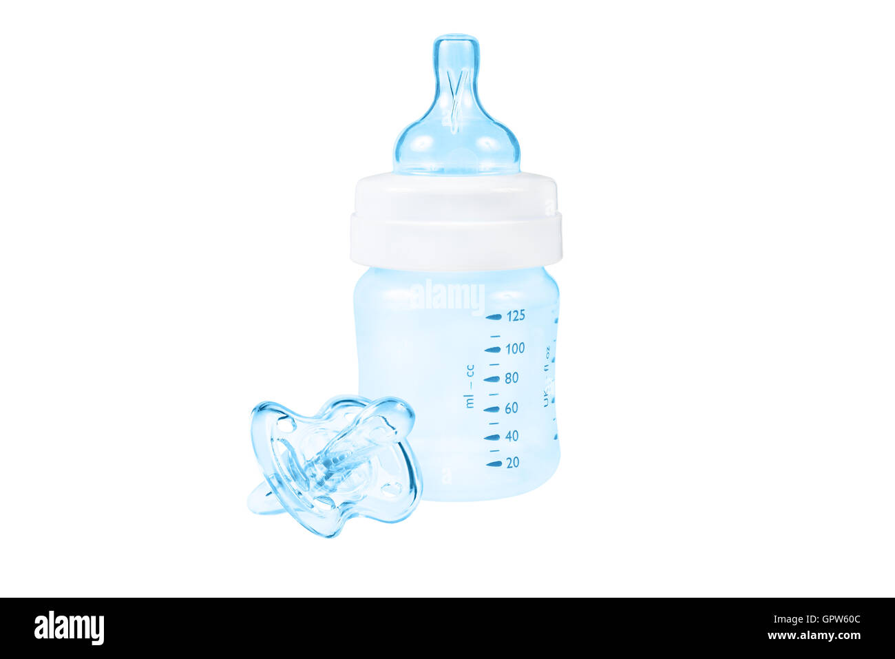 Baby bottle and pacifier Stock Photo Alamy