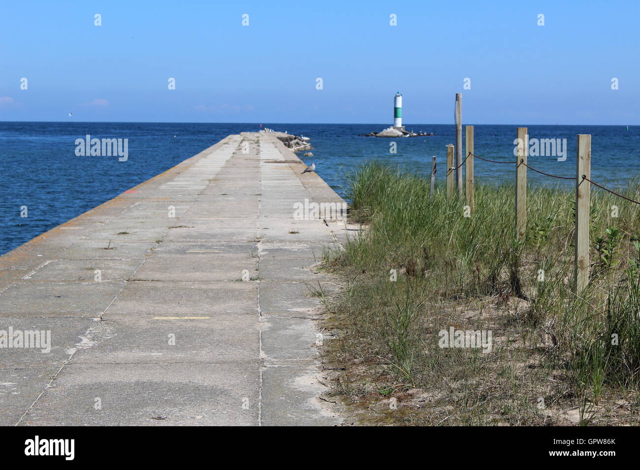 water, Sturgeon Bay Ship Canal, Sturgeon Bay, Wisconsin, blue, sky Stock Photo Alamy