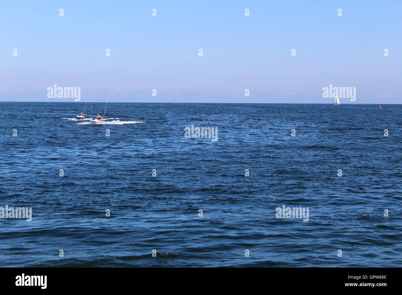 water, Sturgeon Bay Ship Canal, Sturgeon Bay, Wisconsin, blue, sky