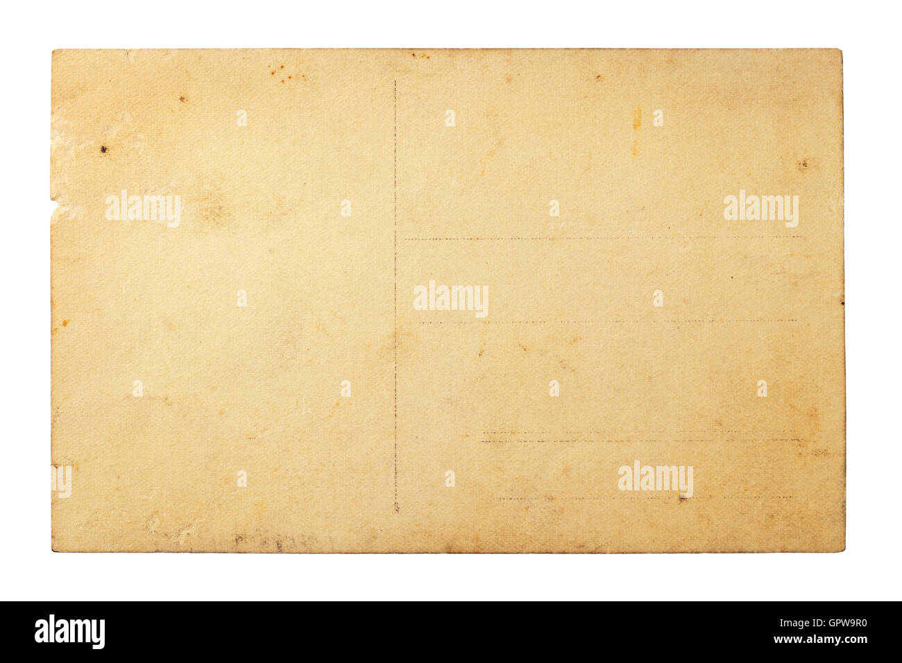 Blank postcard back Cut Out Stock Images & Pictures - Alamy