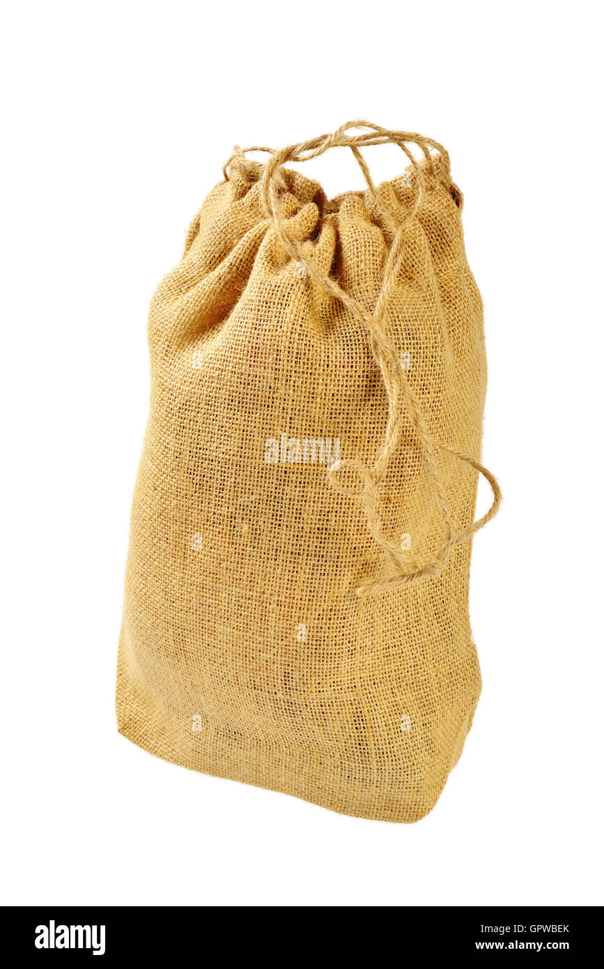 Cloth bag with drawstrings Stock Photo Alamy