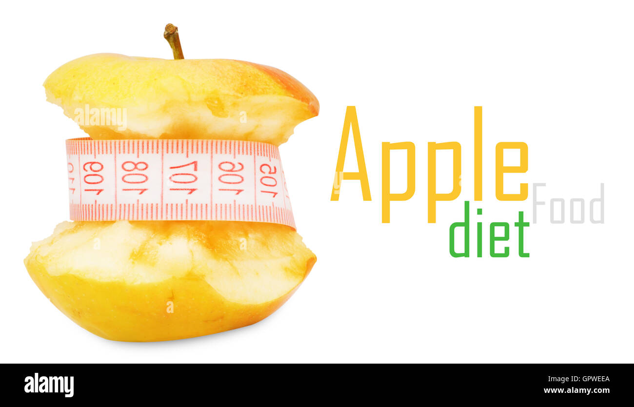 Apple with measurement Stock Photo Alamy