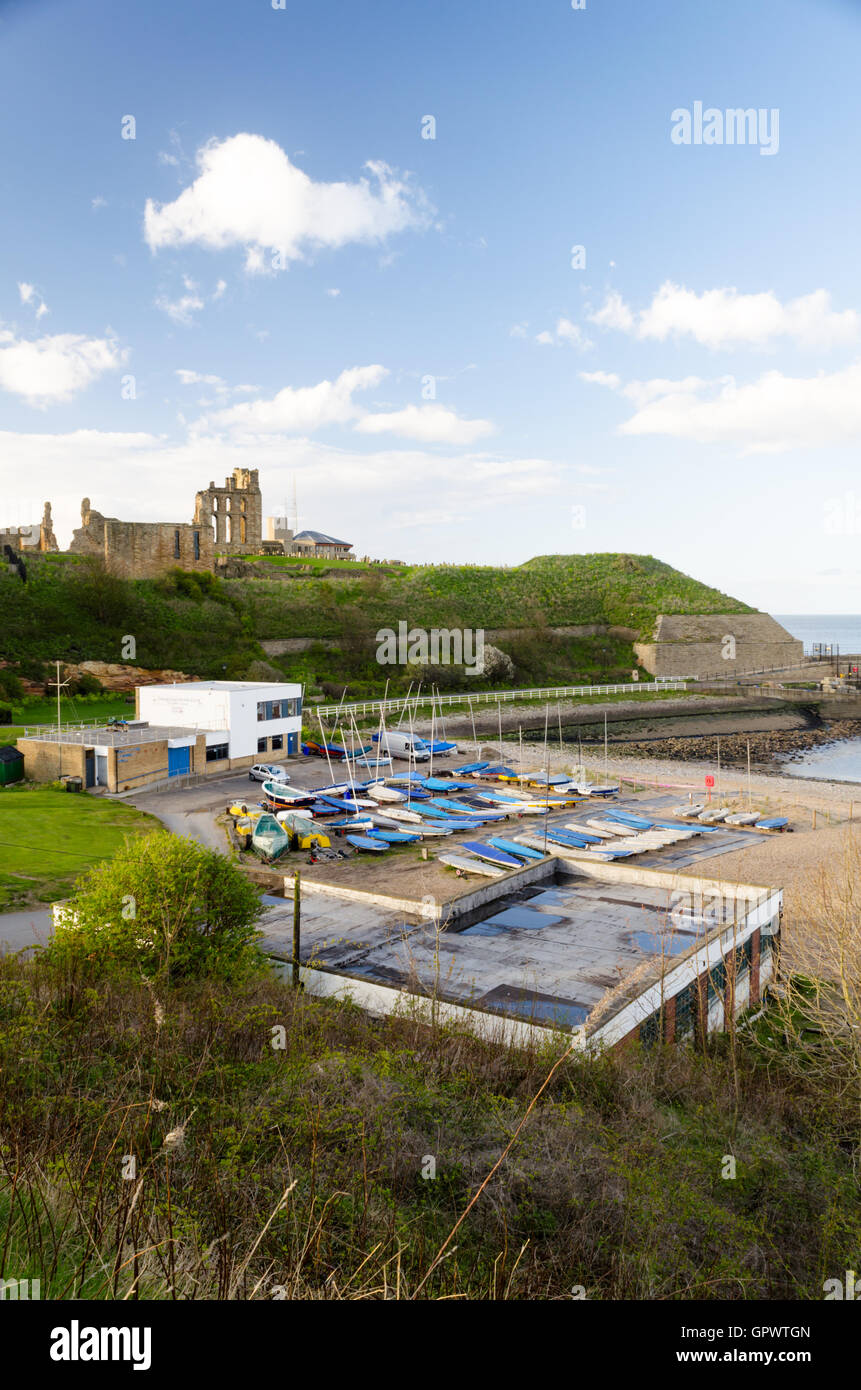 Prior's Haven Beach at Tynemouth viewed from the Spanish Battery Stock