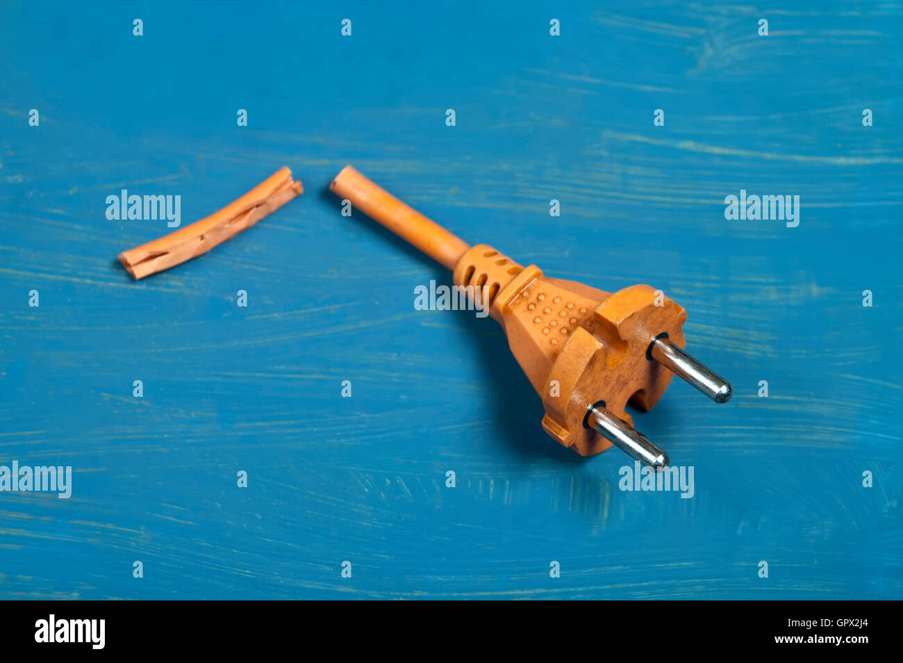 Electric Cable Cut Stock Photo Alamy