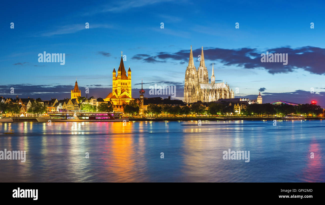Cologne Panorama City Skyline Germany Stock Photo Alamy