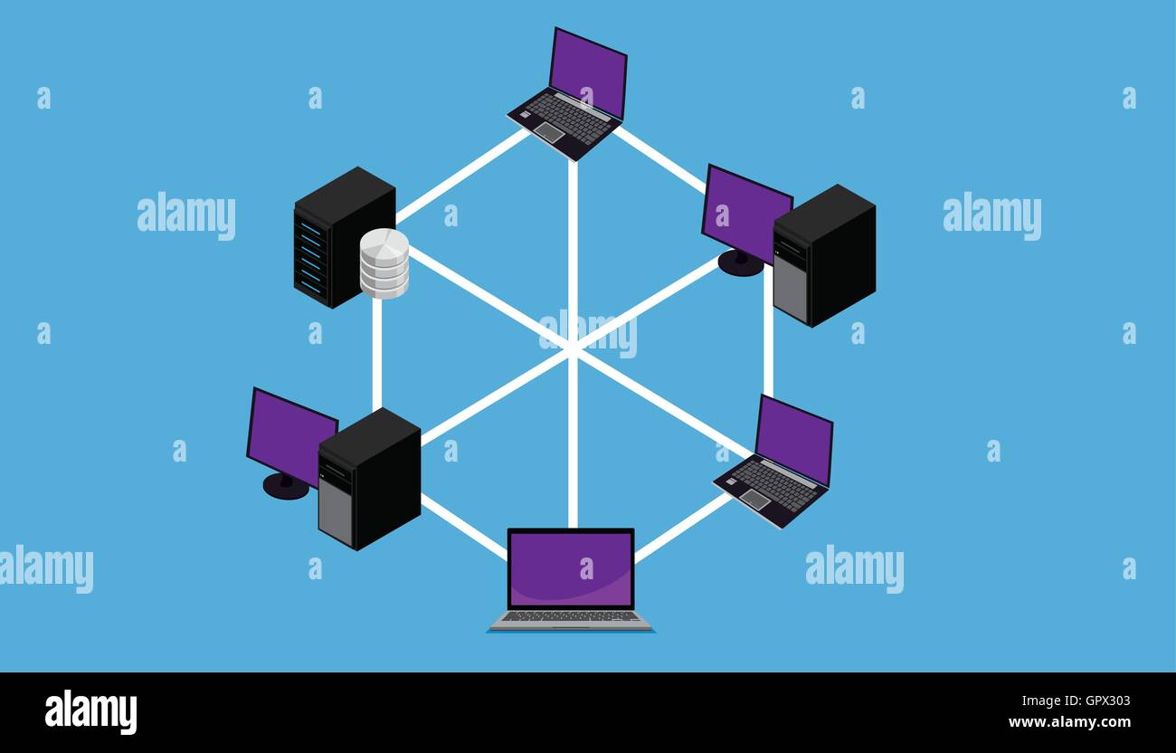 Network full connection lan wan topology Stock Vector Image & Art Alamy