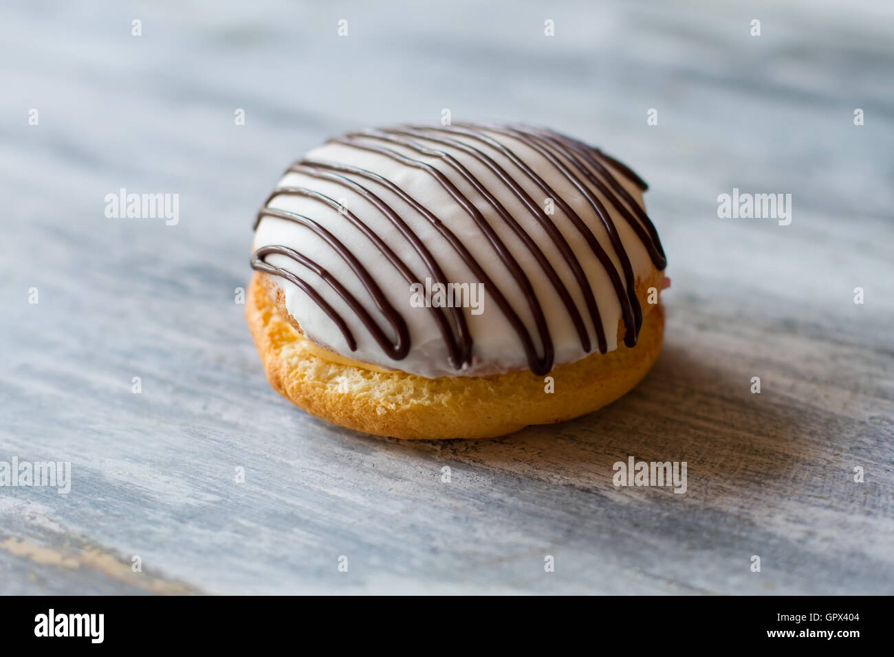Sandwich cookie with white icing Stock Photo Alamy