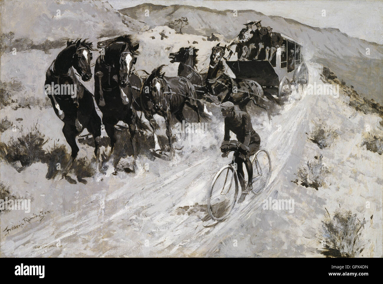 Frederic Remington - The Right of the Road, 1900 Stock Photo
