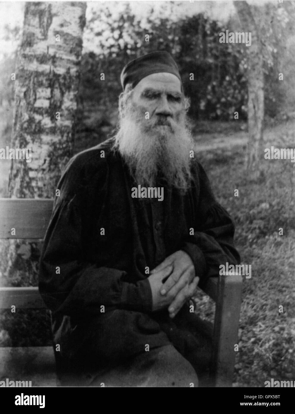 Leo Tolstoy  Photographic portrait Stock Photo