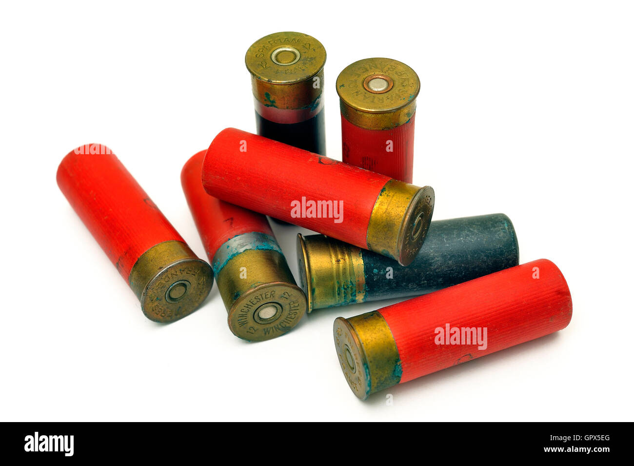 shotgun and its cartridges. Still life representing hunting Stock Photo ...