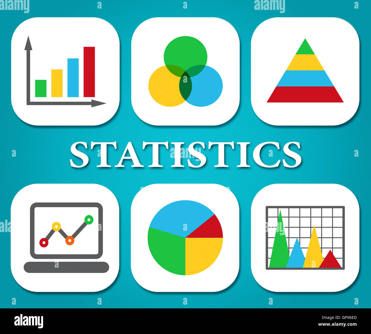 Statistics Charts Meaning Stats Statistical And Diagram Stock Photo