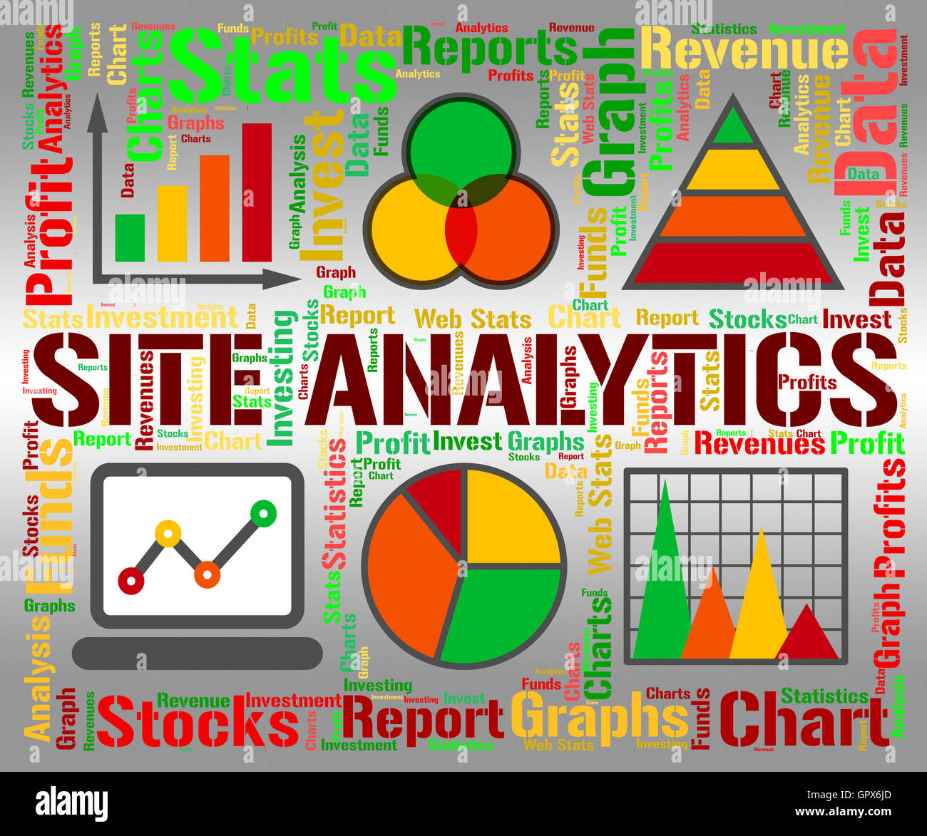 Site Analytics Showing Business Graph And Www Stock Photo Alamy