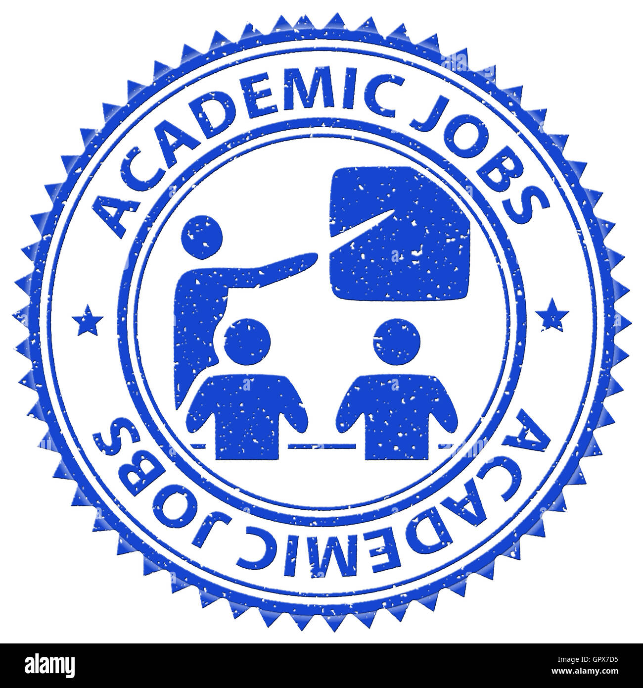 Academic Jobs Representing Educating Career And Stamp Stock Photo - Alamy