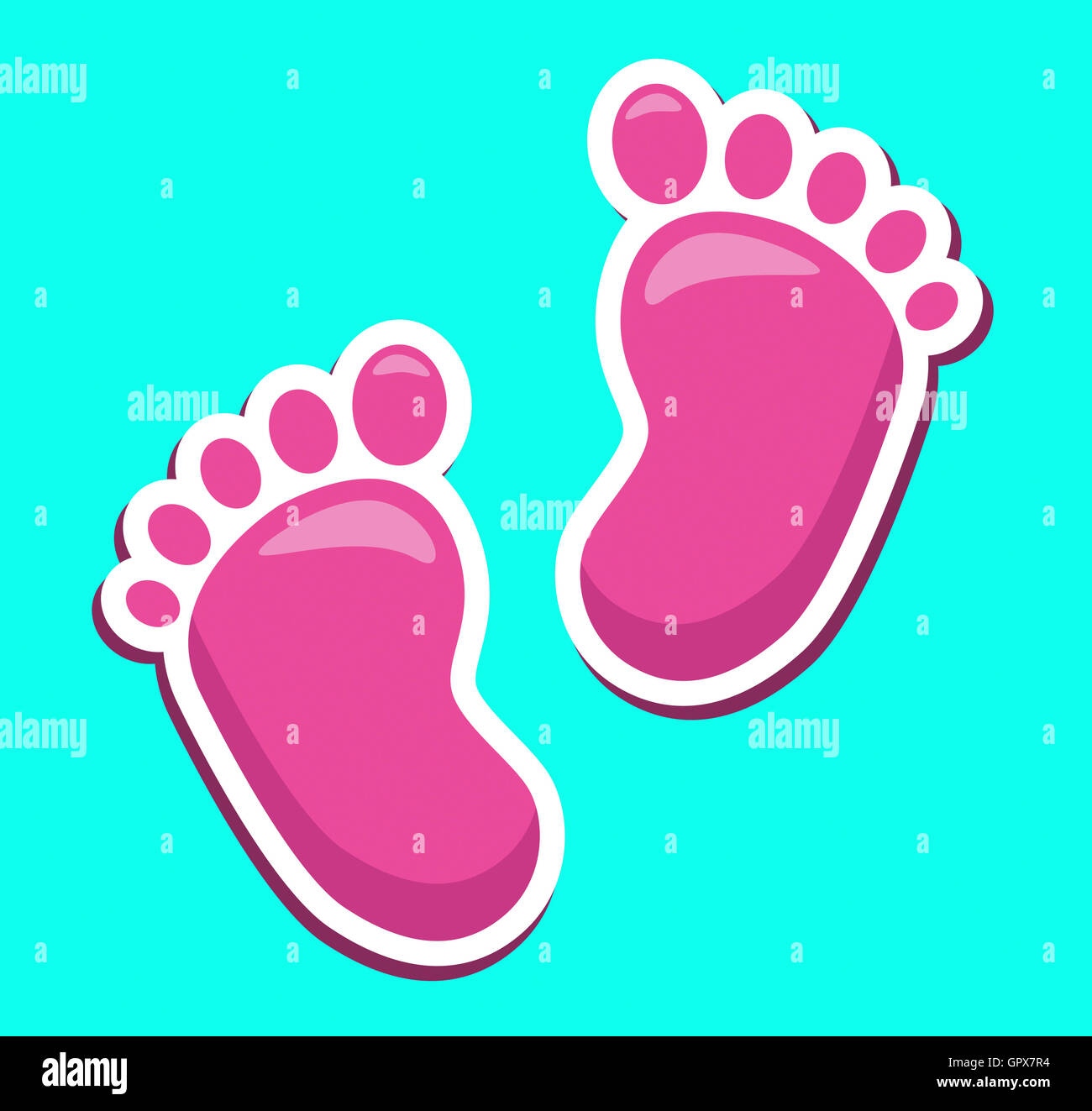 Baby Feet Showing Parenthood Barefoot And Infant Stock Photo Alamy