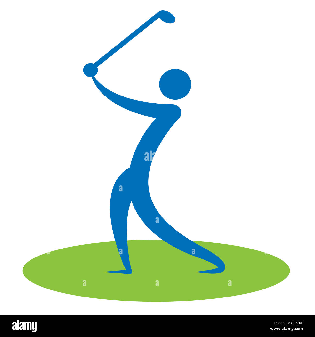 Golf Swing Man Showing Swinging And Person Stock Photo Alamy