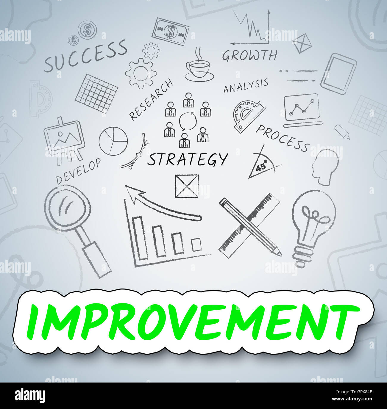 Improvement Ideas Indicating Decision Performance And Considerations Stock Photo