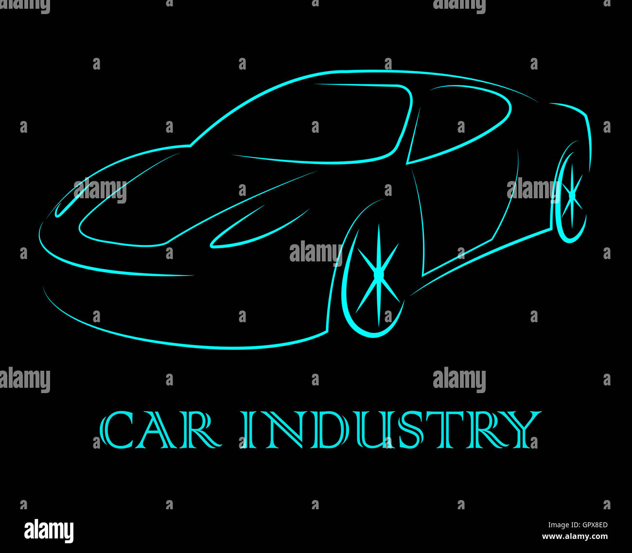 Car Industry Meaning Manufactured Vehicles And Automotive Stock Photo