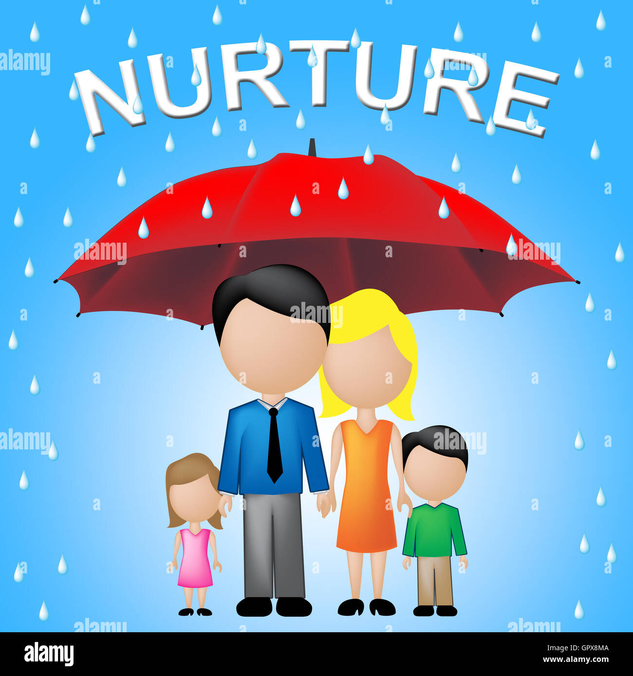 Nurture Kids Meaning Mentor Teaching And Development Stock Photo