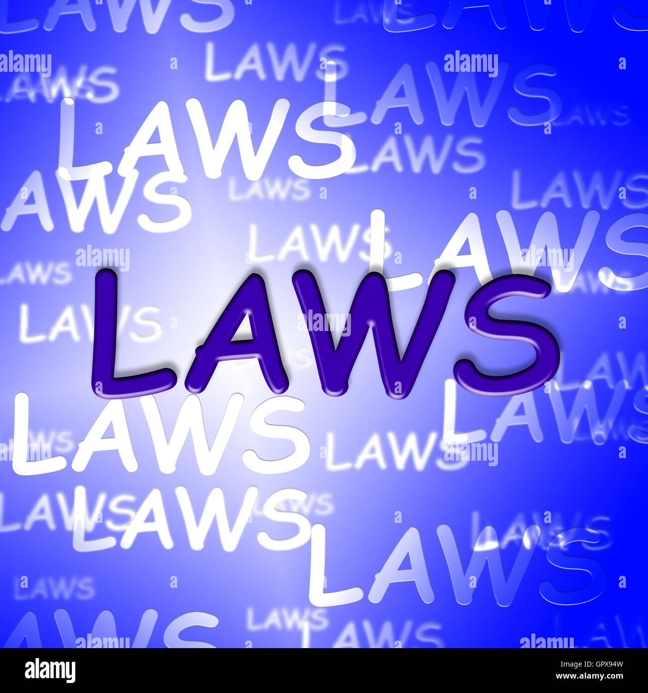 Law Words Showing Bylaws Legal And Ruling Stock Photo