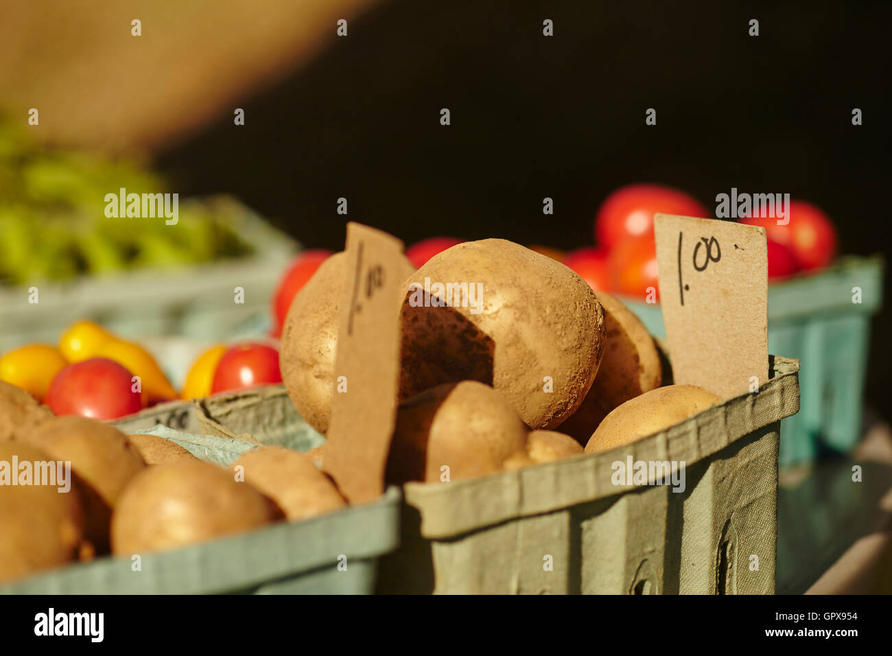 Vegetables at a Pennsylvania farm stand Stock Photo