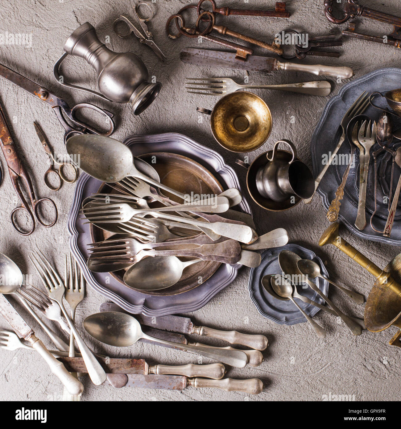 Vintage props collection Stock Photo - Alamy