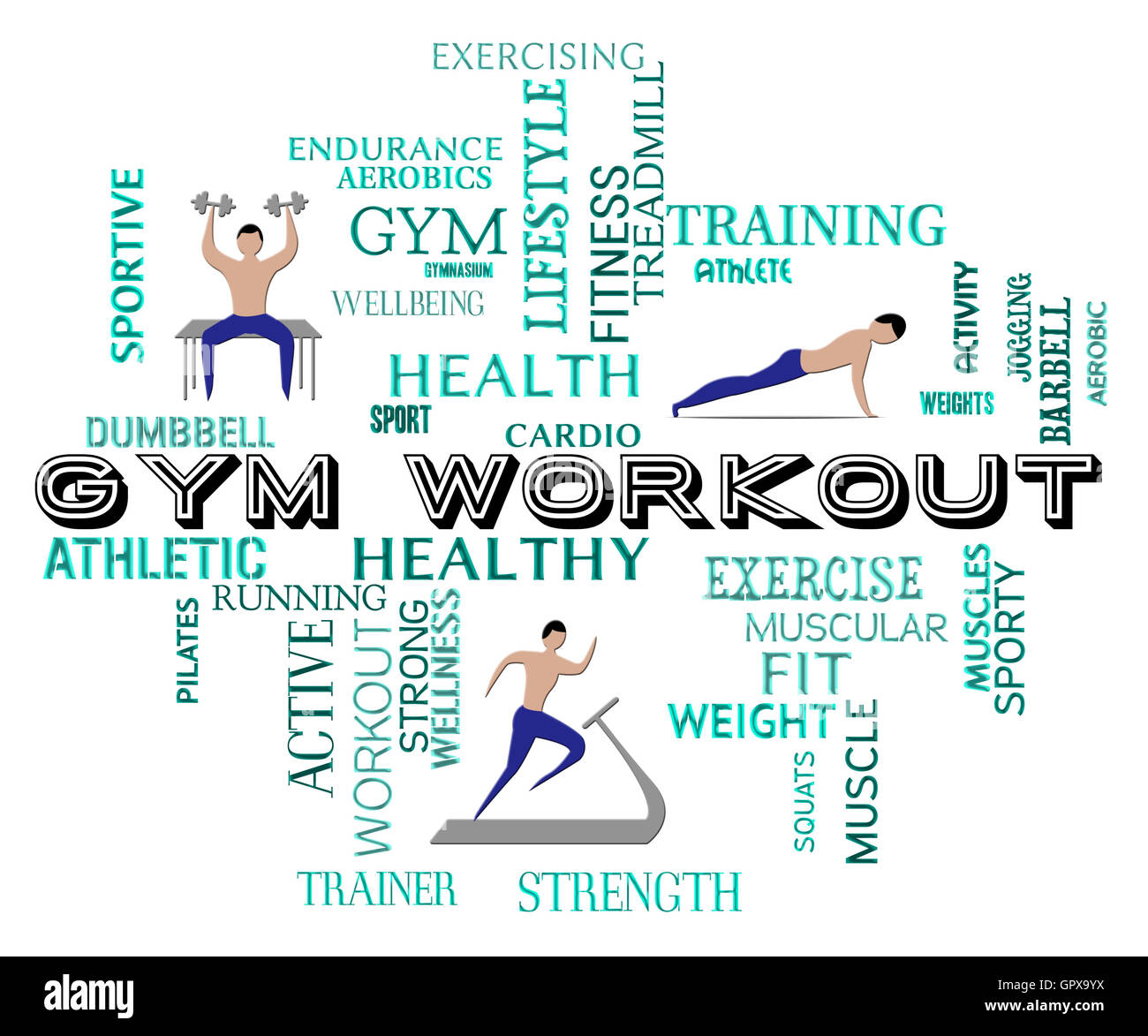 Gym Workout Representing Physical Activity And Fitness Stock Photo - Alamy