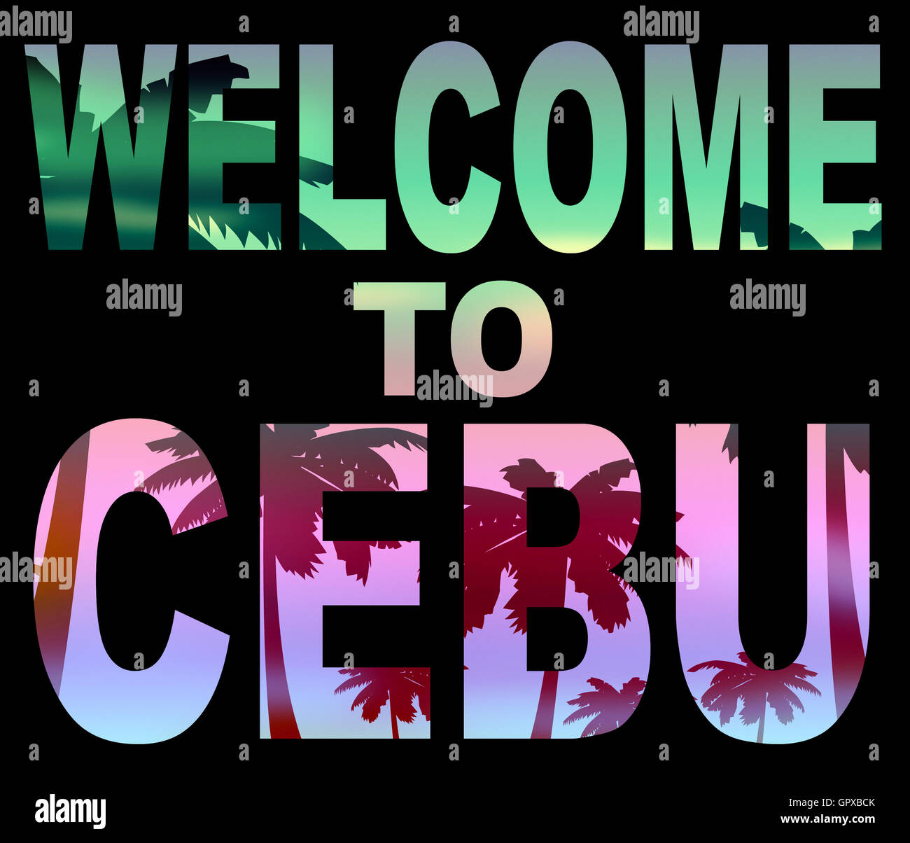 To Cebu Meaning Hello Philippines And Greetings Stock Photo Alamy