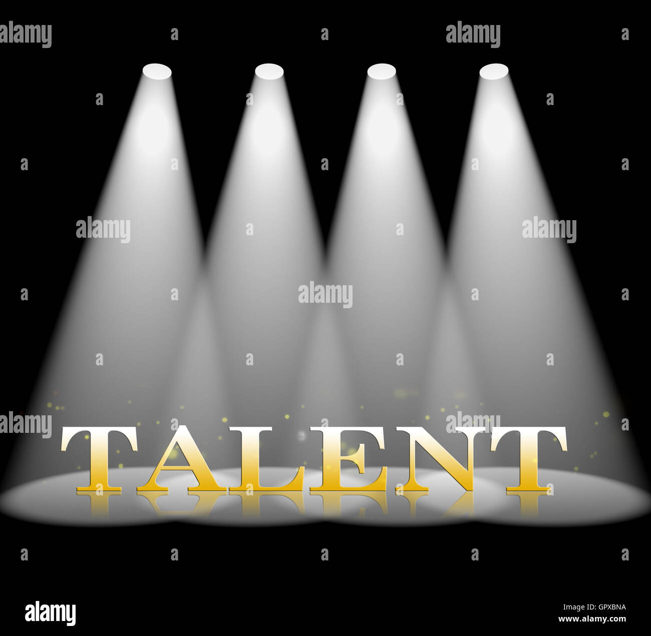 Talent Spotlight Meaning Illuminated Entertainment And Beam Stock Photo -  Alamy