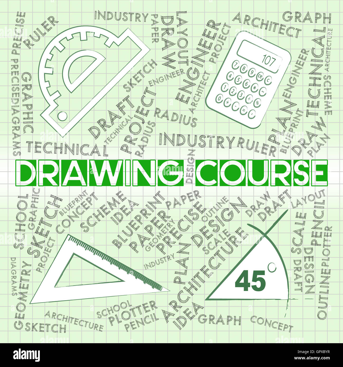 Drawing Course Meaning Sketch Designer And School Stock Photo Alamy