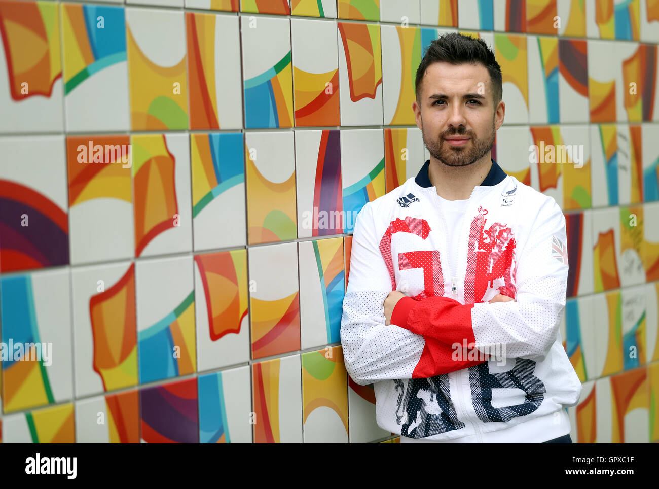 Paralympics gb table tennis player will bayley poses for hires stock