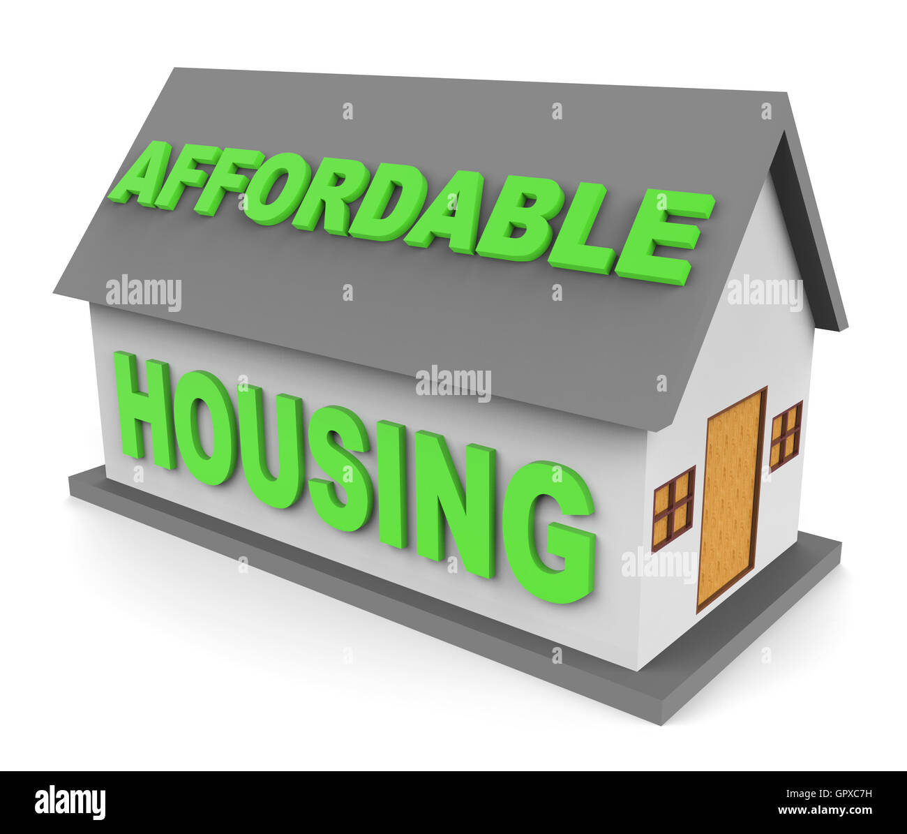 Affordable Housing Representing Homes Houses And Residence 3d Rendering Stock Photo